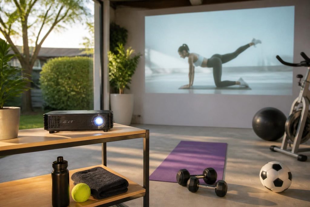 découvrez comment utiliser le mini vidéoprojecteur acer pour regarder le sport en plein air, que ce soit dans votre garage ou jardin, avec des idées pratiques et originales.